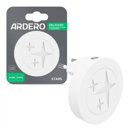 Нічник ARDERO DEL23ARD, 0,5W, 3000K, білий, із сенсором - 1