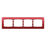 Рамка 4 поста горизонтальна Legrand Galea Life, 771904, Magic Red