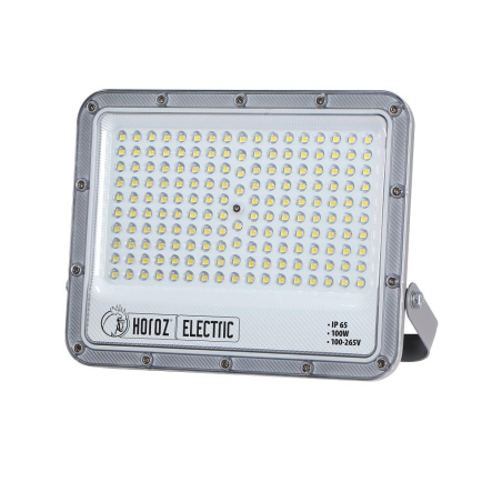 Прожектор LED Horoz Electric MARGAY-100 3CCT, 100W, 3000-4500-6400К, 6500Lm, 145-265V, IP65, сірий, 068-031-1100-020 - 1