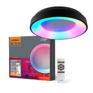 Светильник LED накладной VIDEX VLE-ERC-RGB-72B, 2700K-6000K, Ø450мм, чёрный, 28124