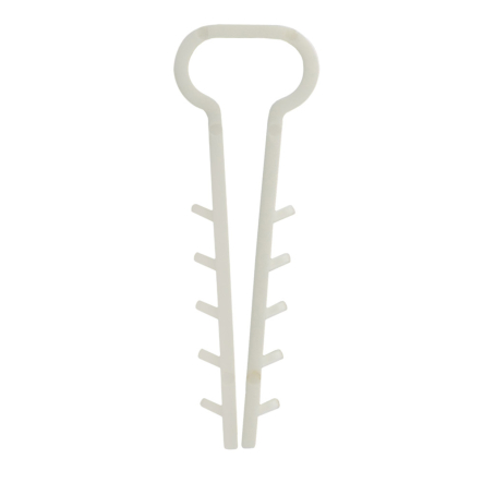 Дюбель-хомут АСКО-УКРЕМ под плоский кабель 12х6 мм, белый (уп.100шт)