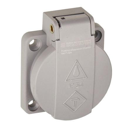 Розетка встраиваемая АСКО-УКРЕМ UCombi, 16А, 3P, IP 54, A0080010165 - 1