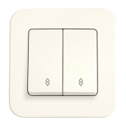 Вимикач 2 кл. прохідний VIKO Rollina, 90421017, крем