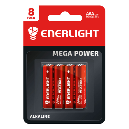 Батарейка ENERLIGHT MEGA POWER AAA BLI 8 (Цена за 1шт!) - 1