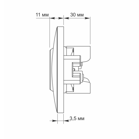 Розетка VIDEX BINERA двойная, серебряный шелк, VF-BNSK2-SS - 2