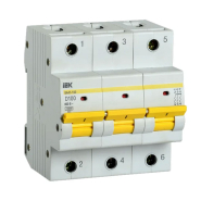 Автоматичний вимикач IEK ВА47-150, 3p, 100A, D, MVA50-3-100-D