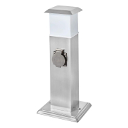 Светильник DELUX, TOWER, SMS-201GLT, E14, таймер + розетка, с з/к и крышкой, 16А, IP44, сталь