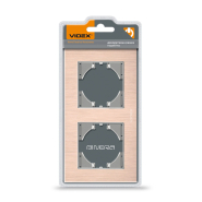 Рамка VIDEX BINERA, мідний алюміній, 2 поста, горизонтальна, VF-BNFRA2H-CP