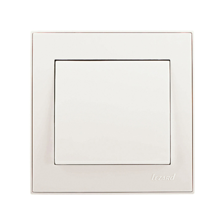 Вимикач Lezard RAIN одноклавішний, перлово-білий перламутр, 703-3088-100 - 1