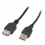Удлинитель Maxxter U-AMAF-6, USB 2.0, AM/AF, 1.8 м, черный