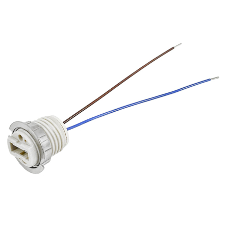 Патрон LEMANSO G9 керамічний, дроти / LM2515 + гайка - 1