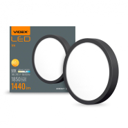 Светильник LED накладной VIDEX, 18W, 5000K, Black, VL-DLRS-185B, Ø192мм, 27799