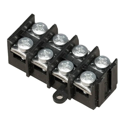 Клеммная колодка SEZ E.4004a, 4*10 кв.мм., карболит, черная планка - 1