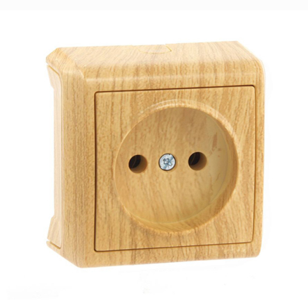 Розетка накладная, без заземления 230 В, 16 A, 2P, VIKO VERA 90682007, дуб - 1