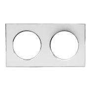 Рамка 2-я горизонтальная RIGHT HAUSEN LAURA белая HN-015251