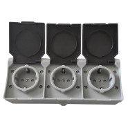 Розетка накладная TNSy SURFACE, 3-я, з/к, IP54, TNSy5000222