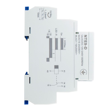 Реле времени задержки отключения без источника питания АСКО-УКРЕМ NTE9-D AC/DC 12-240V, A0010240009