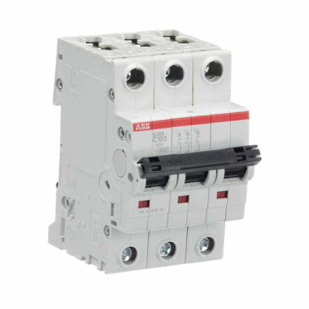 Автоматический выключатель ABB S203-С100, 6 kA, С, 3 p, 100 A, 2CDS253001R0824