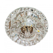 Светильник точечный Feron JD125, СОВ, 10W, 3000К, прозрачный, LED подсветка, RGB, 4575
