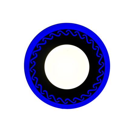 Панель LED Lemanso LM539 "Завитки" 6+3W с синей подсветкой, 540Lm, 4500K, круг, 160х30мм, 175-265V - 1