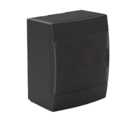 Щит распределительный HOROZ 600-001-400, 4 модуля, накладной, черный