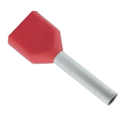 Наконечник втулковий TNSy 5500128, ТЕ 1010, з ізоляцією, для 2-х дротів, червоний