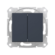Переключатель двухклавишный Schneider Electric Sedna, графит, SDN0600170
