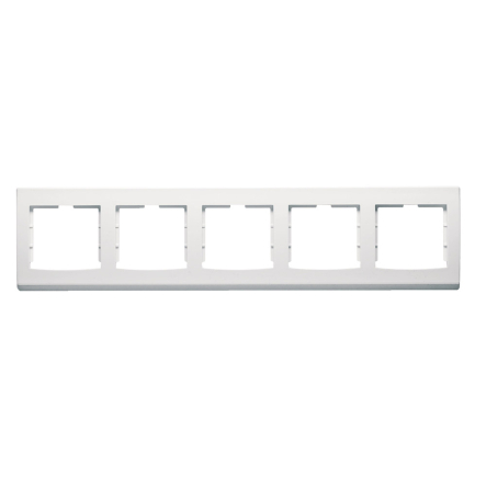 Рамка Schneider Electric Anya 5-местная горизонтальная, белая, AYA5802521 - 1