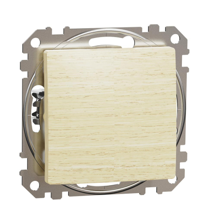 Вимикач одноклавішний Schneider Electric Sedna Design, береза, SDD180101 - 1