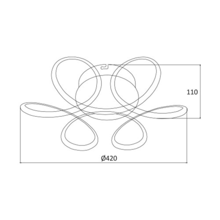 Светильник LED Ardero LUCE AL6530-1ARD 65W, 3000K-6000K, 3380Lm, чёрный