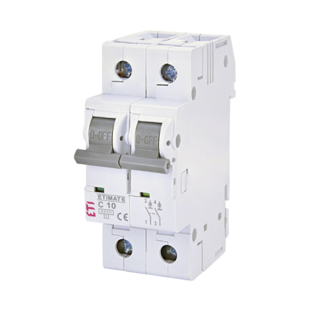Автоматичний вимикач ETI 6 2P C 10А (6 kA) 2143514 - 1