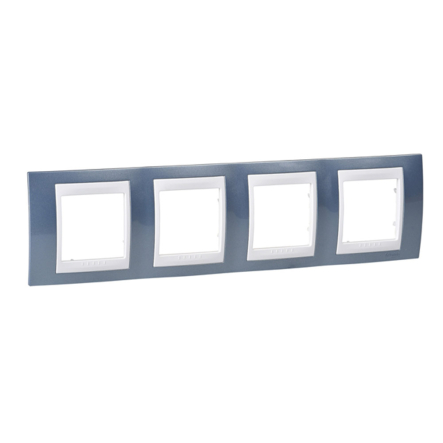 Рамка 4-місна блакитний лід/білий Schneider Electric Uniсa PLUS, MGU6.008.854 - 1