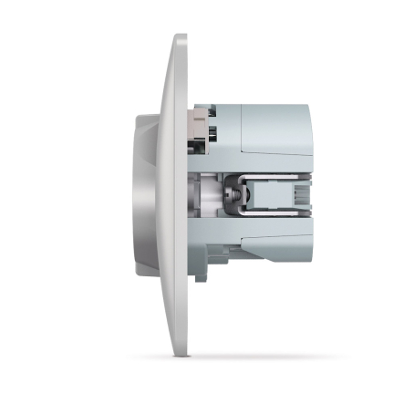 Розетка VIDEX BINERA одинарная, с заземлением и 2USB, серебряный шелк, VF-BNSK1GU2-SS - 4