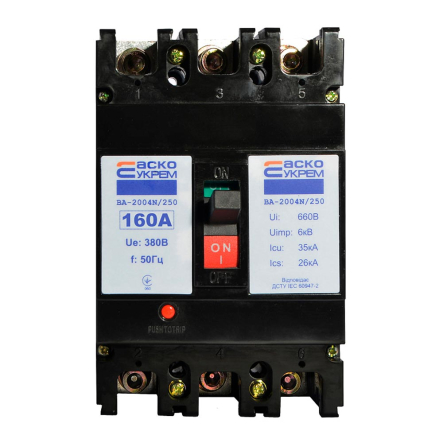 Автоматический выключатель АСКО-УКРЕМ ВА-2004N/250 3р, 160А, A0010040068 - 1