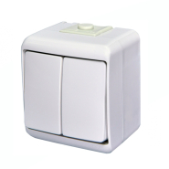 Выключатель 2-кл (IP44) белый, VHE-2, Hermetics, ETI