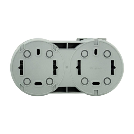 Выключатель HOROZ xOne 1кл накладной +роз. с з/к с крышкой, 16А, IP54, серый, 406-240000-923