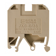 Клеммник винтовой JXB-6х35 жёлтый, АСКО-УКРЕМ, A0130010015