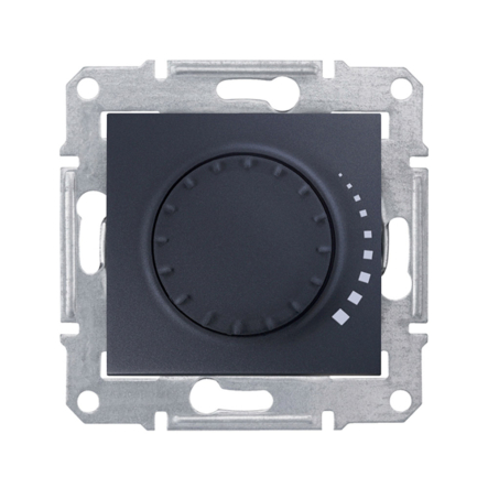 Светорегулятор проходной, поворотно-нажимной, Schneider Electric Sedna, графит, SDN2200570 - 1