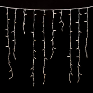 Гирлянда внешняя DELUX, ICICLE, 126LED, 2x0,9м, 40 flash, белая/белая, IP44