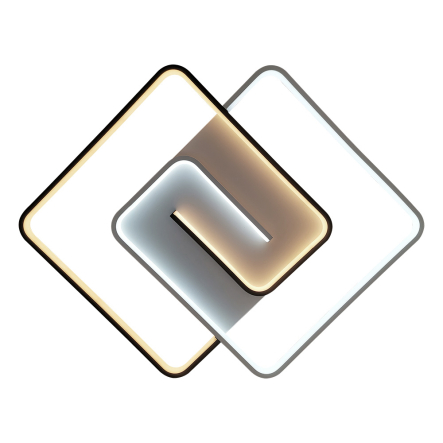 Світильник VIOLUX Smart DOMINO, 90W, 3000-5000K, 4800Lm, 480 мм, квадрат, чорний, білий, 220565 - 1