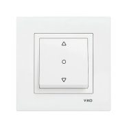 Выключатель кнопочный, для жалюзи, VIKO KARRE, 90960072, белый