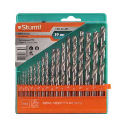 Набор сверл STURM 1-10мм. 19шт - 1