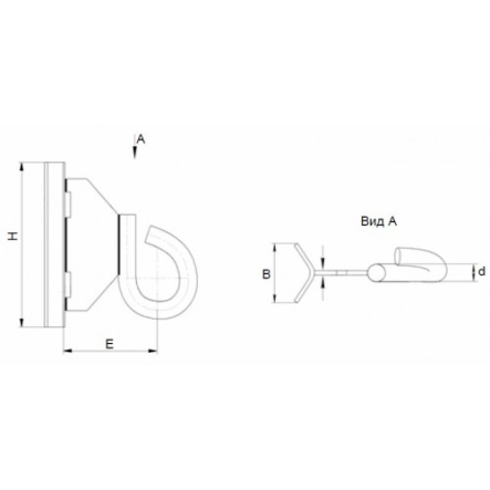 Крюк для округлых опор GHSO 16