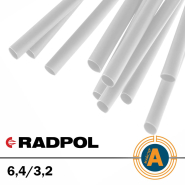 Трубка термоусадочная RADPOL, RCH1 6,4/3,2Х1-W белая