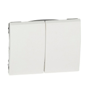 Накладка на 2-кл вимикача Legrand Galea Life, 777012, біла