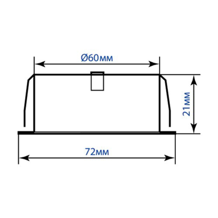 Светильник LED FERON, LN7, 3W, 150Lm, 4000K, 70х20мм, золотой, 5845