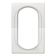 Рамка одномісна горизонтальнаядля 2-й розетки Aling-Conel EON, E6805.00, білий-білий