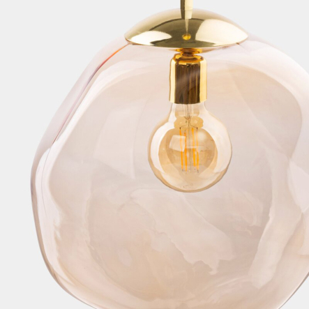 Подвес TK-lighting SOL 4261, 1хЕ27х60 Вт, D 35 см, Н 130 см, золото/янтарь