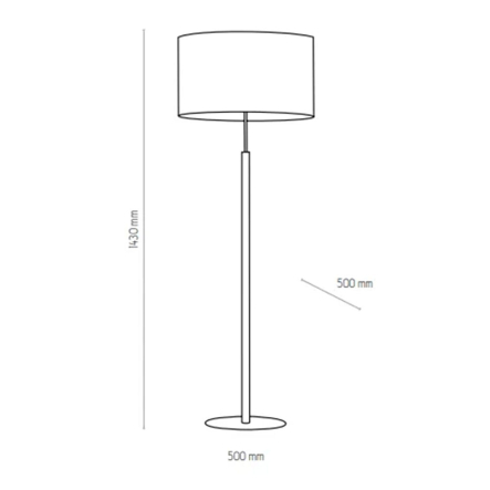 Торшер TK-lighting DEVA 5218, 1xE27х60 Вт, D 50 см, H 143 см, графит