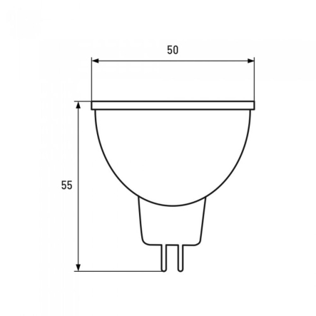 Лампа светодиодная EUROLAMP 5W 4000K GU5.3 220V MR16